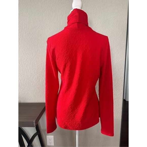 Patrizia Luca Red Textured Turtleneck - Picture 2 of 8